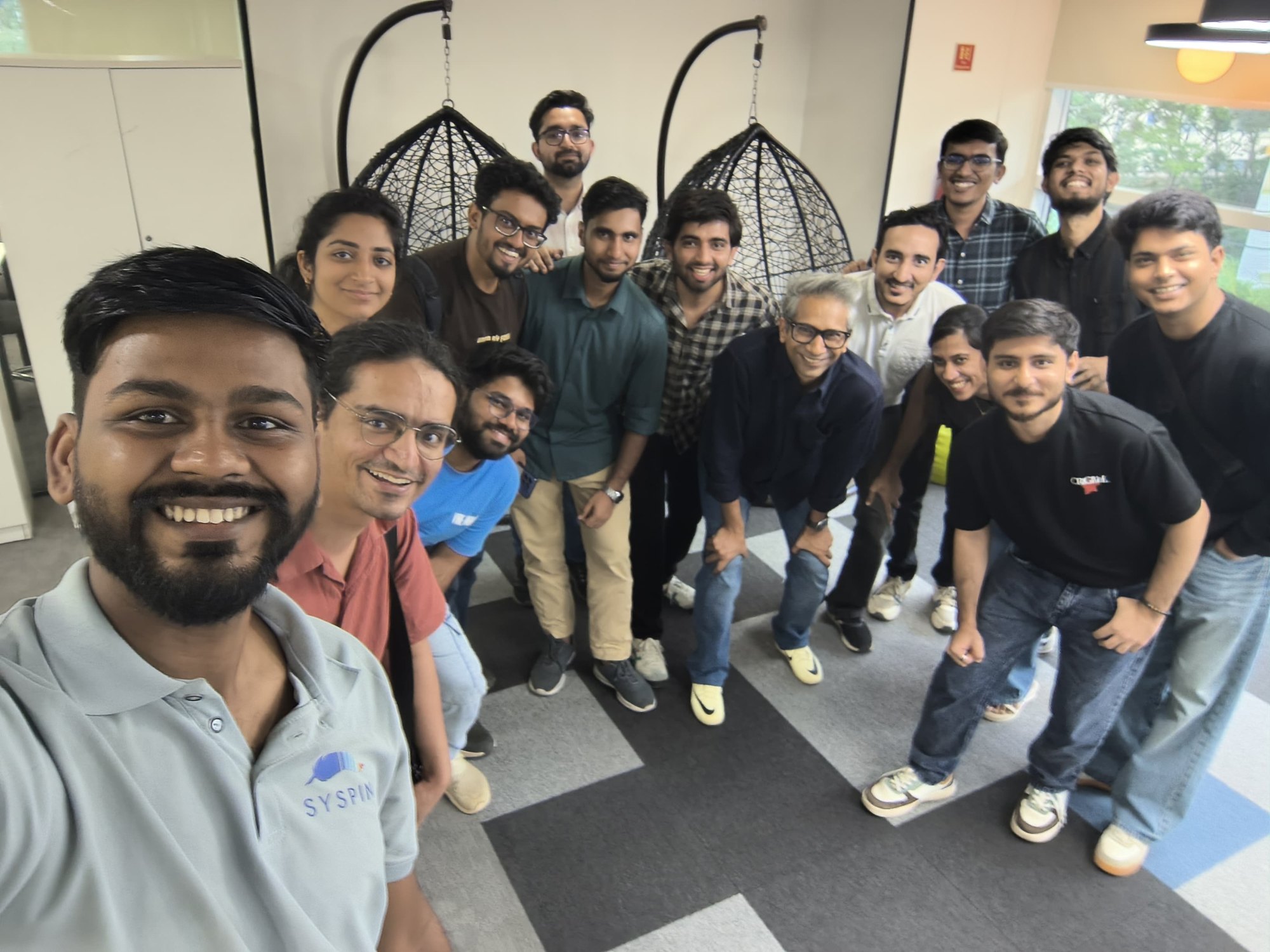 The group after the session, with Sankalp Sinha in the middle